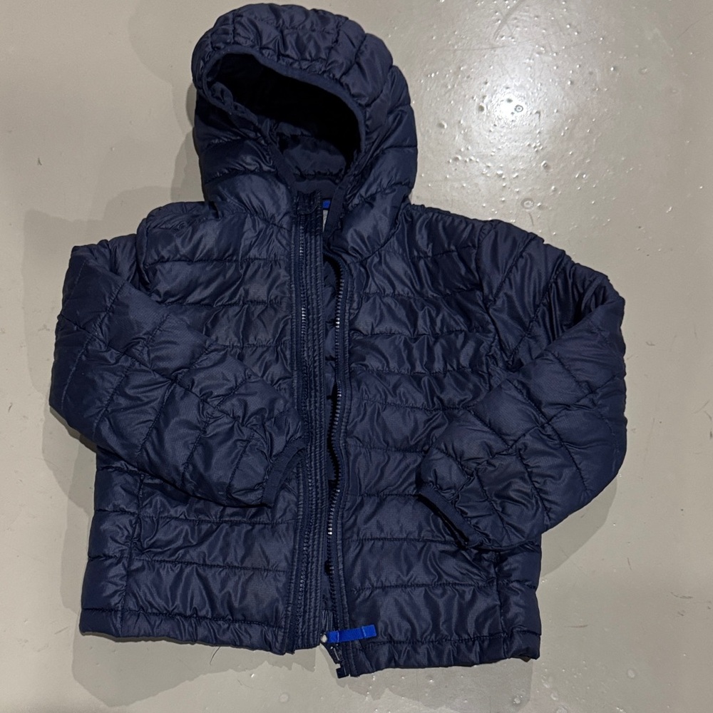 Primary Dark Blue Kids Puffer Jacket